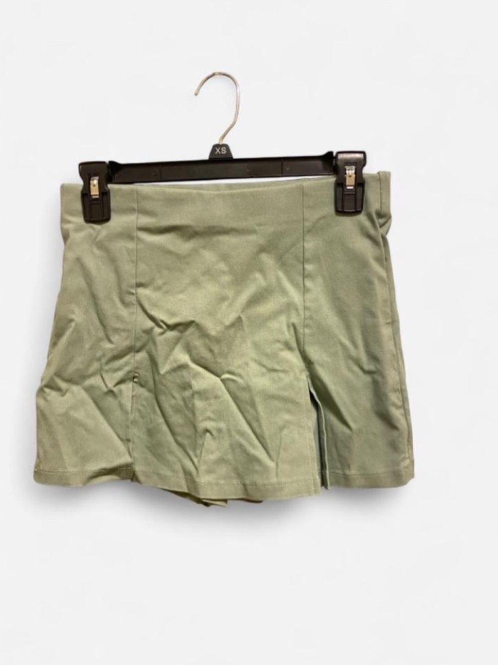 Mint Green Mini Skort with Front Slits